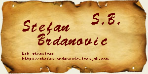 Stefan Brdanović vizit kartica